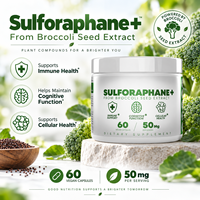 Capsules de Sulforaphane OEM avec graines de brocoli, haute puissance, complément alimentaire végétalien pour la santé immunitaire et cellulaire des adultes