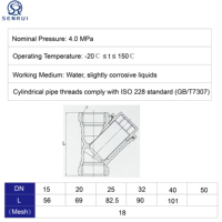 Filtre en Y en laiton de haute qualité 1/4 3/8 1/2 pouce nickelé PN16 avec tamis amovible pour eau et gaz