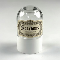 Bouteille en verre à couvercle à vis rond avec insert, étiquette personnalisée, emballage pour fleurs séchées, bocaux en verre transparent avec couvercles CR