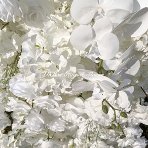 DKB Arch183 Papular White Rose y Baby Breath Artificial Wedding Square Arch Flower Decor para boda - Product Image 4