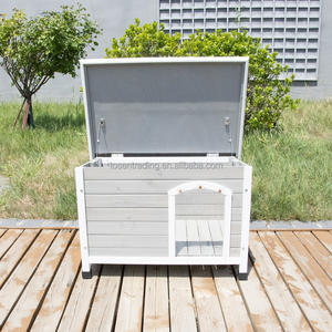 Casa para mascotas a precio de mayorista, para exteriores e interiores, de madera maciza, transpirable, resistente a la intemperie, jaula para perros y gatos con techo. - Product Image 3