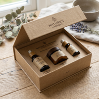Boîte à parfum en papier kraft recyclable personnalisée |   Boîte cadeau de luxe pliable magnétique pour soins de la peau avec dorure et gaufrage or et argent