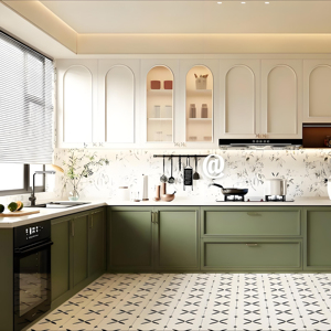 Set Completo di Mobili da Cucina Moderni in Alluminio e PVC, Prezzo per Set di Mobili da Cucina, Cucina in Pietra di Quarzo con Fornelli in Offerta - Product Image 1