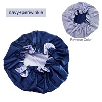Gran oferta de lujo de doble capa con borde de volantes banda elástica protección para el cabello gorro para dormir cubierta de gorros de seda satinada para uso diario
