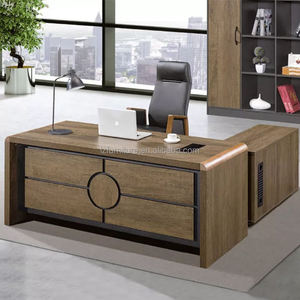 Meubles de bureau modernes en gros, bureau de direction en forme de L, bureau de patron de luxe - Product Image 1