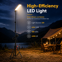 Lampe de travail LED portable LEDORA LIGHTING, trépied, rechargeable au lithium, haute luminosité, pour le camping et les activités de plein air