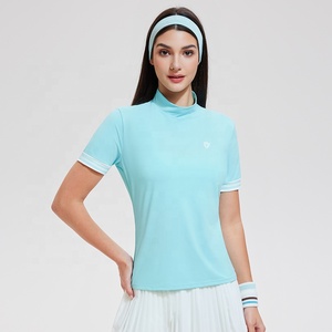 Camicie da Tennis a <span class=keywords><strong>manica</strong></span> <span class=keywords><strong>corta</strong></span> da ginnastica in Nylon Spandex <span class=keywords><strong>Polo</strong></span> personalizzate da <span class=keywords><strong>donna</strong></span> Comfort Sport Golf Shirt da <span class=keywords><strong>donna</strong></span> - Product Image 4