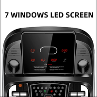 Tapis roulant électrique pliable commercial avec inclinaison manuelle et écran LED, pour la maison et la salle de sport, moteur 2.0HP, cadre en acier, respectueux de l'environnement