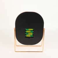 Miroir cosmétique LED à écran tactile or rose de luxe haut de gamme avec lumière de maquillage