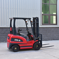 Chariot élévateur électrique contrepoids 1,5 tonne HQ-1.5 avec déplaceur latéral hydraulique et batterie au plomb-acide pour entrepôt