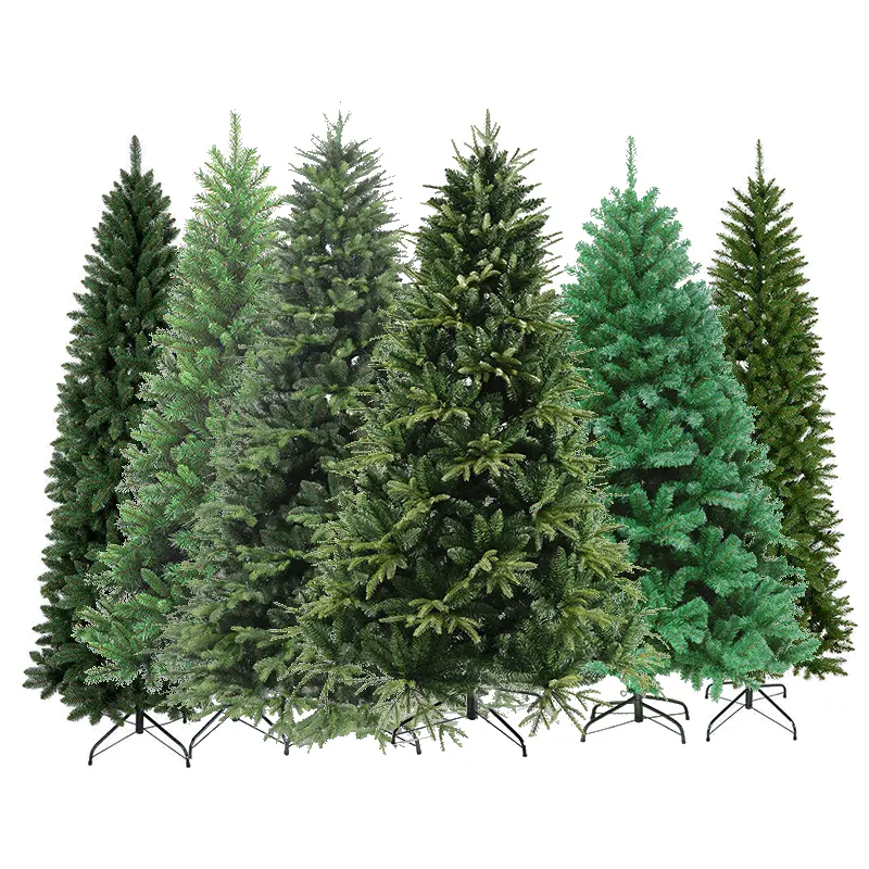 थोक 6-12Ft लक्जरी ब्लू spruce पाइन सुई पीई कृत्रिम लक्जरी क्रिसमस पेड़ घर की सजावट के लिए