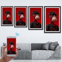 Dernière tendance 21.5 pouces 4K Smart Nft Display Wifi cadres Photo numériques en bois