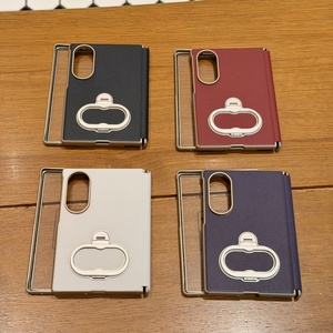 เคสโทรศัพท์มือถือหนัง PU หรูหราสำหรับ Samsung Z Fold 8 Ultra 7 แบบ 360 องศา °   ขาตั้งวงแหวนโลหะ ฟิล์มกันรอยหน้าจอ ฝาหลังกันกระแทก - Product Image 2