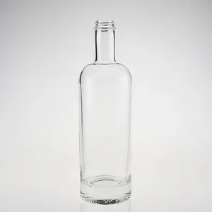 Commercio all'ingrosso personalizzato 500ml 700ml 750ml 1000ml bottiglia di liquore di vetro vuota bottiglia di Vodka Gin con sughero Gin bottiglia di vetro fabbrica