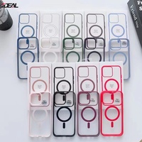 Coque de téléphone transparente en acrylique IDEAL Factory pour iPhone 17 16 Pro Max, étui magnétique pour téléphone portable