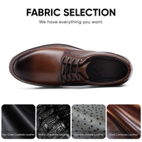 Chaussures Derby Formelles pour Hommes en Gros d'Usine, Chaussures Habillées Rehaussantes, Chaussures Derby Augmentant la Taille de 7 cm, Chaussures de Mariage Derby à Lacets