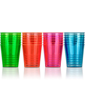 Verre à shot miniature en plastique de 1 oz avec couleur, design élégant pour mariage ou fête - Product Image 5