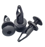 Clips de fixation universels en plastique noir pour voiture, type rivet à vis, pour garnitures de carrosserie, pare-chocs, ailes et panneaux intérieurs