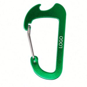 Custom Logo Aluminum Carabiner Bottle Opener Keychain Snap <b>Hook</b> <b>Clip</b> Key Holder for Promotional Activities - Product Image 1