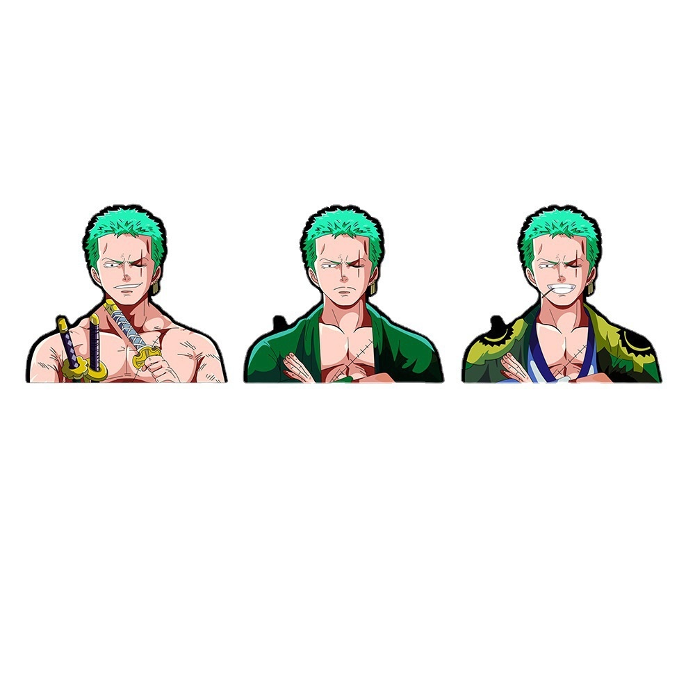 New 1One Piece 3D Gradient Anime Stickers Computer Car Thermos Decoration Stickers Unique Cartoon Personality Creative Design