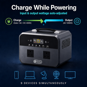 Générateur solaire portable rechargeable tout-en-un variable 1 000 W 220 V, chargeur idéal pour la maison - Product Image 3