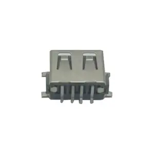 USB Type A 4P Female Socket Connector 90 Degree Fully SMT Mount Short Body 10.0mm USB Connector for PCB Application