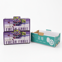Boîte en carton ondulé personnalisée pour le transport de fruits et légumes, avec poignée, idéale pour les marchés agricoles