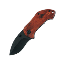 Couteau de poche miniature Bochen en acier inoxydable 3Cr13 avec manche en bois, couteau pliant tactique pour le camping en plein air, couteau à fruits