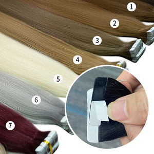 Bande dans les extensions de cheveux Ombre Balayage Remy Hair Blonde Ombre Balayage Couleur Remy Tape Hair Extensions - Product Image 3