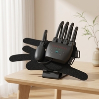 Gant Exosquelette d'Entraînement pour la Rééducation des Doigts, Aide à l'Exercice Post-AVC pour Hémiplégie, Dispositif de Massage Bionique Rechargeable