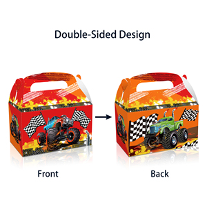 Huancai monstre camion bonbons traiter boîtes double face conception papier cadeau gâteau goodies boîte pour enfants anniversaire course fête fournitures - Product Image 5
