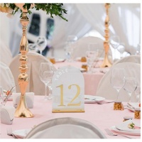 Numéros de Table en or en arc givré pour numéros de Table de réception de mariage 1-30 5x7 "numéros de Signes de Table en acrylique en arc givré pour la fête