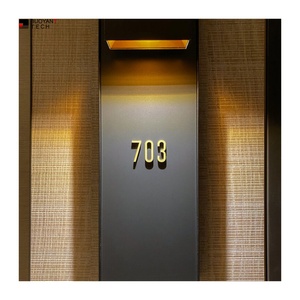 Electronic <b>LED</b> Door Room <b>Number</b> Signs for Apartment With Touch Doorbell House <b>Number</b> Plate House <b>Numbers</b> With Light - Product Image 5