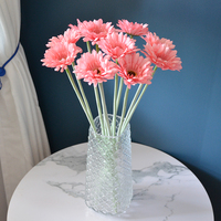Bunga Daisy Buatan, Krisan Champagne, Gerbera Palsu, Bunga Sutra untuk Dekorasi Rumah & Pernikahan