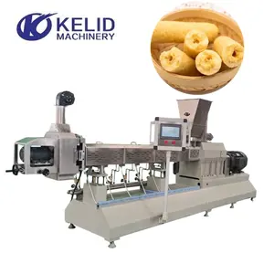 Puffed Corn Sticks Puffs Snacks Cheese Ball Food Processing Making Machinery Plant Production Line