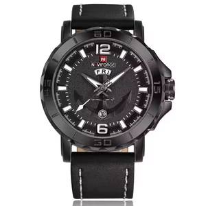 <span class=keywords><strong>9122</strong></span> diseño de moda Simple cara grande para hombre 41mm de diámetro correa de cuero vegano calendario completo ancla Dial reloj pirata - Product Image 6