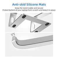Support pour ordinateur portable Macbook en métal antidérapant au design minimaliste, support ergonomique pour ordinateur portable en aluminium