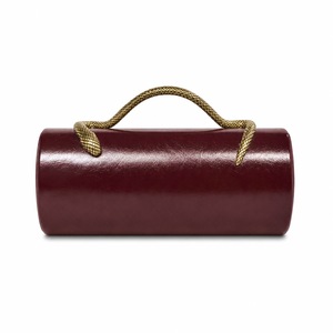 Sac à main cylindrique haut de gamme à motif serpent tissé, texture peau de serpent, idéal pour mariage et soirée - Product Image 4