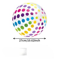 Ballon de plage gonflable en PVC souple, best-seller, coloré, lumineux à LED, pour jeux aquatiques des jeunes, thème dessin animé, plusieurs modèles