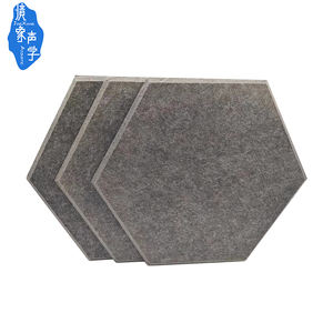 맞춤형 디자인 육각 음향 패널 화이트 음향 솔루션 폴리에스터 벽 패널 - Product Image 3