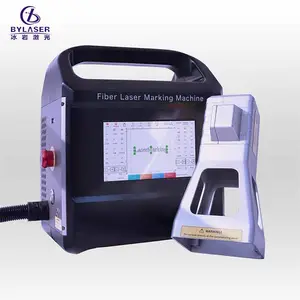 Popular mini handheld lítio bateria pequena laser gravura máquina 20w 30w metal gravura a laser marcação máquina