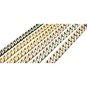 New Hot Sale Luxus Gold Edelstahl Haustier halsband 32mm bunt leuchtende kubanische Kette Metall Hunde halsband für Bulldogs - Product Image 6