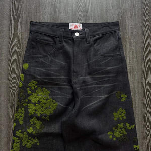 Pantalones Vaqueros Holgados de Alta Calidad Estilo Japonés para Hombre, Diseño Estampado, Corte de Bota, Nuevo Estilo Urbano, Pantalones Sakura 2025 - Product Image 3