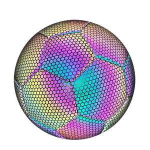 Balón de fútbol holográfico reflectante que brilla intensamente, tamaño 5, equipo de entrenamiento de fútbol al aire libre - Product Image 1