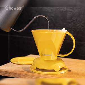 Cafetera de goteo manual trapezoidal amarilla Eastman Tritan, disponible para OEM, para hoteles, motels, B&B y restaurantes - Product Image 3