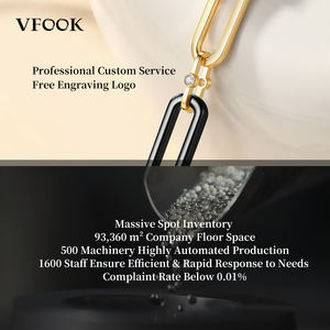 Pendientes de Cadena con Eslabones Hechos a Mano de Primera Calidad VFOOK, Oro Real de 18K, Cerámica, Diseño de Diseñador, Pendientes de Mujer para Uso en Múltiples Ocasiones - Product Image 5