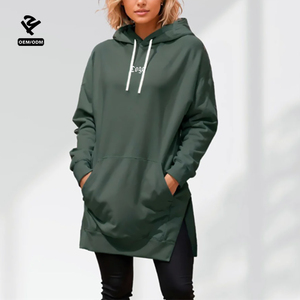 <span class=keywords><strong>Sweat</strong></span> à <span class=keywords><strong>capuche</strong></span> personnalisé automne femmes goutte-épaule <span class=keywords><strong>sweat</strong></span> décontracté avec <span class=keywords><strong>capuche</strong></span> à la mode Streetwear pull longue robe à <span class=keywords><strong>capuche</strong></span> pour les femmes - Product Image 1