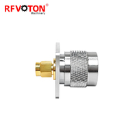 Connecteur coaxial RF Connecteur de type N Prise mâle N Bride à 4 trous vers adaptateur de prise mâle SMA