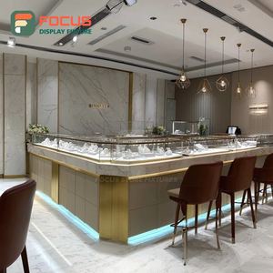 High Visibility Designer Jewelry Showcase Metal <b>Frame</b> Brand Store Glass Showcase - Product Image 3