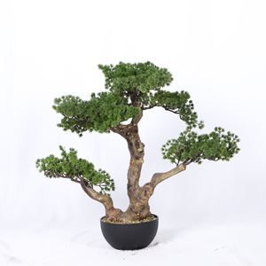 شجرة بونساي صنوبر خضراء صناعية صغيرة للبيع بالجملة، بطول 60 سم وعالية الجودة، مناسبة للديكور الداخلي - Product Image 2